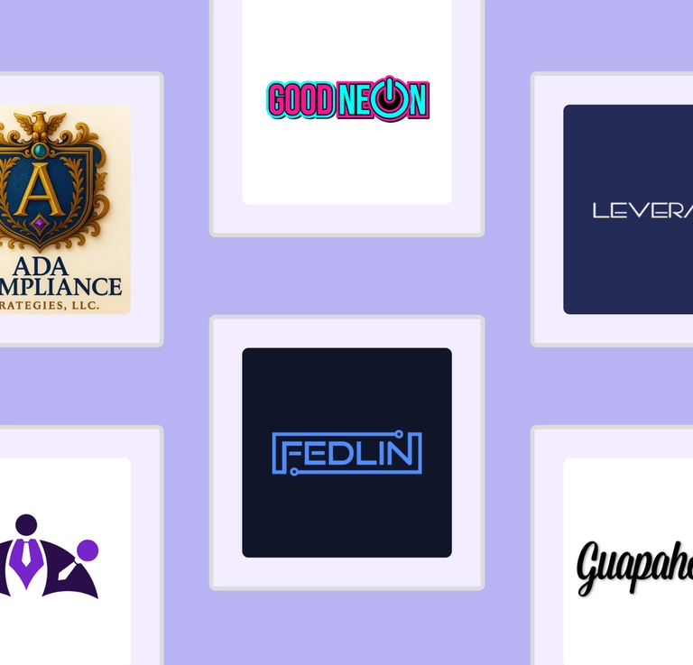 Grid of partner and customer logos displayed on a light purple background.